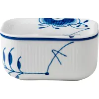 Royal Copenhagen Mega Blau Gerippt Butterdose mit Deckel