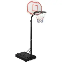 vidaXL Basketballständer Weiß 237-307 cm Polyethylen