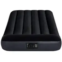 Intex 64146 Pillow Rest Classic Twin Luchtbed + Pomp 99x191x25 cm Zwart