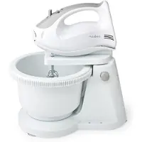 Nedis KAHM110CWT Handmixer 200 W 5 Geschwindigkeitsstufen Turbo Grau Weiß