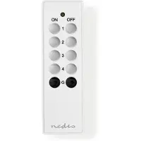 Nedis RFRC410WT, Universal, RF Wireless, Drucktasten, Schwarz, Weiß