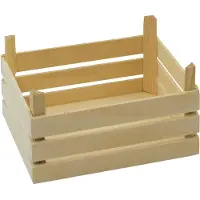 Goki Holz Obst und Gemüse Box 14 x 11 x 7 cm 3 Stk