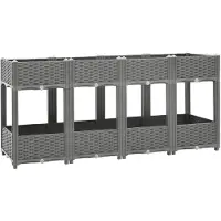 vidaXL Hochbeet 160x40x71 cm Polypropylen