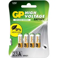 GP 10023 AC4 Hoog Voltage Alkaline-Knopfzellenbatterien 23 a (MS21/MN21), 4 Stk.