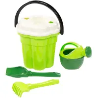 Cavallino Toys Safari XL Classic Bucket Set mit Bewässerung dose grün, 4dlg.