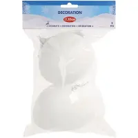 Nobrand Weihnachtsanhänger Snowball 10cm, 2st.