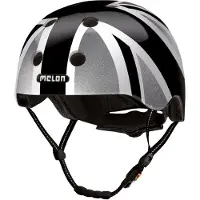 Melon Helm Union Jack Plain, Halber Helm, Hartschalenbau, Helmvisier