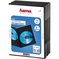 Hama DVD Slim Double-Box 10, Black, 2 Disks, Schwarz