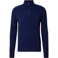 Hackett London für Herren. HM703239 Marineblauer Wollpullover (XL), Lässig, Wolle