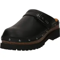 Scholl Clog Cindy Cork Leather Damen Black-Schuhgröße 39