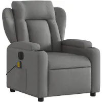 vidaXL Massagesessel Elektrisch Dunkelgrau Stoff