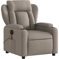 vidaXL Massagesessel Elektrisch Taupe Stoff