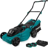 Vonroc Rasenmäher 40V - 4.0Ah - 38cm -| Inkl. 2 Akkus und Doppel-Schnellladegerät