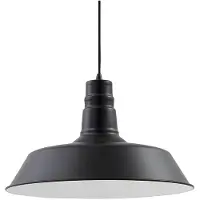 LINDBY Hängeleuchte Laylan, nickel/weiß, Ø 46 cm, Metall