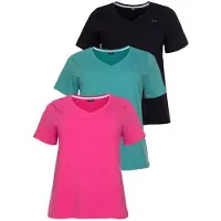 H.I.S. T-Shirt in schwarz, pink, türkis | Gr.: 48/50