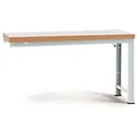 Manuflex Anbauwerkbank Profi Standard, Tischplatte Kunststoff, 2000 x 700 mm, lichtgrau