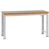 Manuflex Werkbank Profi Standard, Tischplatte Kunststoff B 1500 x T 700, lichtgrau