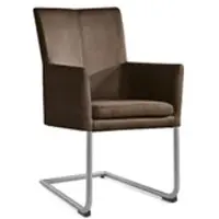 Niehoff Colorado Schwingstuhl AL 642, Rundstahl, Microfaser Nirvana dunkelbraun