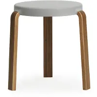 Normann Copenhagen Tap Stool Walnuss/Grau - , Holz, Holz