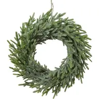 Everlands 1 Künstlicher Tannenkranz 30cm mit Glitzer Deko Kranz Winter Weihnachten Weihnachtskranz Adventskranz Winterdeko Weihnachtsdeko Grün