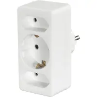Hama 00108844 Typ F (Schuko) Universal Weiss Netzstecker-Adapter