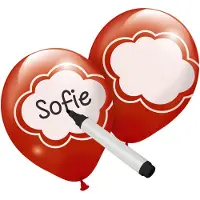Folat Beschreibbare Luftballons farbig