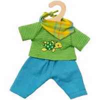 Heless Puppen-Outfit Max 3-teilig blau/grün 28-35 cm