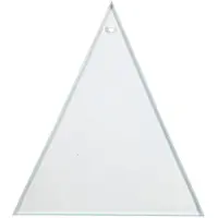 Creativ Company Glasplatte Dreieck transparent 8x9cm Bastel Dekoration