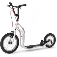 Yedoo City Roller Scooter Tretroller - für Erwachsene und Teenager,bis 120 kg, mit Luftreifen 16/12 und verstellbarem Lenker Weiß