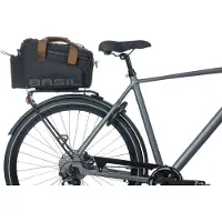 Basil Gepäckträgertasche Miles MIK XLPro black slate, 31x23x22,5cm, 9-36ltr