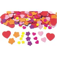 Colorations – Herz- und Blumenformen aus Schaumstoff, 150 Stück