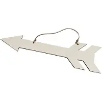 Gerkimex Holzpfeil mit Anhänger Sperrholz, 38 cm