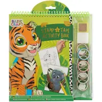 GrafiX Green Creative Craft Group Stamp and Tape Activity Book - Tiger