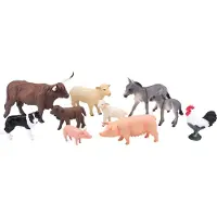 MOJO Bauernhoftiere Spielset - Tierfiguren 10-teilig für Kinder