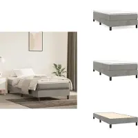 vidaXL Boxspringbettgestell Hellgrau 80x200 cm Samt