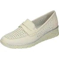 Rieker Damen Mokassins N3356-80 Farbe: Weiß Größe: 41