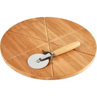 Kesper Pizzaschneidebrett, (Set), mit 1 Pizzaschneider
