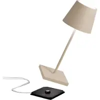 Zafferano Poldina Pro Mini Tischlampe - Aufladbare LED Lampe - 30 cm - Creme
