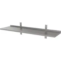 Gastro-Inox Edelstahl Wandregal, Tiefe 400 mm, Hochwertiges Regal für die Wand aus geschweißtem Edelstahl AISI 430, Maße: (L x T) 1000 x 400 mm