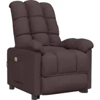 vidaXL Massagesessel Dunkelbraun Stoff