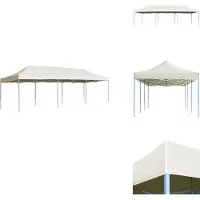 vidaXL Faltzelt Pop-Up Partyzelt 3 x 9 m Creme - Pavillons & Partyzelte