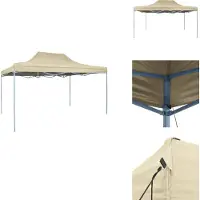 vidaXL Faltzelt Pop-Up 3x4,5 m Cremeweiß - Pavillons & Partyzelte