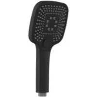 Schutte Handbrause RAVENNA, Wellness Duschkopf mit 3 Strahlarten, Brausekopf mit Antikalk-Noppen, Duschbrause Schwarz matt