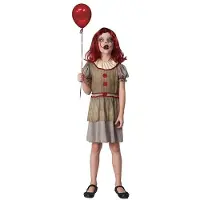 Creaciones Llopis Horrorclown-mädchenkostüm Mit Ballon