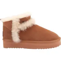 Warmbat Boots Durack Suede Double Faced Plateau Wool Damen Cognac-Schuhgröße 41