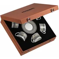 Missoni Geschenkbox Tasse & Untertasse Luxury Gift Box Zig Zag Gold 220 ml (Set von 6)
