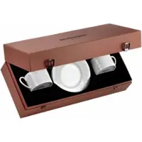 Missoni Geschenkbox Tasse & Untertasse Luxury Gift Box Zig Zag White 220 ml (Set van 2)
