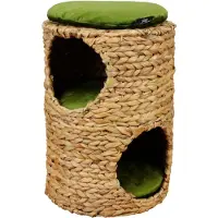 Silvio Design Katzenturm 'Wasserhyazinthe', olivgrün, 45 x 32 x 32 cm