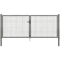 Gust. Alberts GmbH & Co. KG Doppeltor, »Wellengitter«, LxH: 298,8x125 cm, anthrazit metallic - schwarz