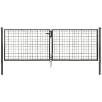 GAH Alberts Gust. Alberts GmbH & Co. KG Doppeltor, »Wellengitter«, LxH: 298,8x100 cm, anthrazit metallic - schwarz
